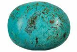 Polished Chrysocolla Palm Stone - Peru #133815-1